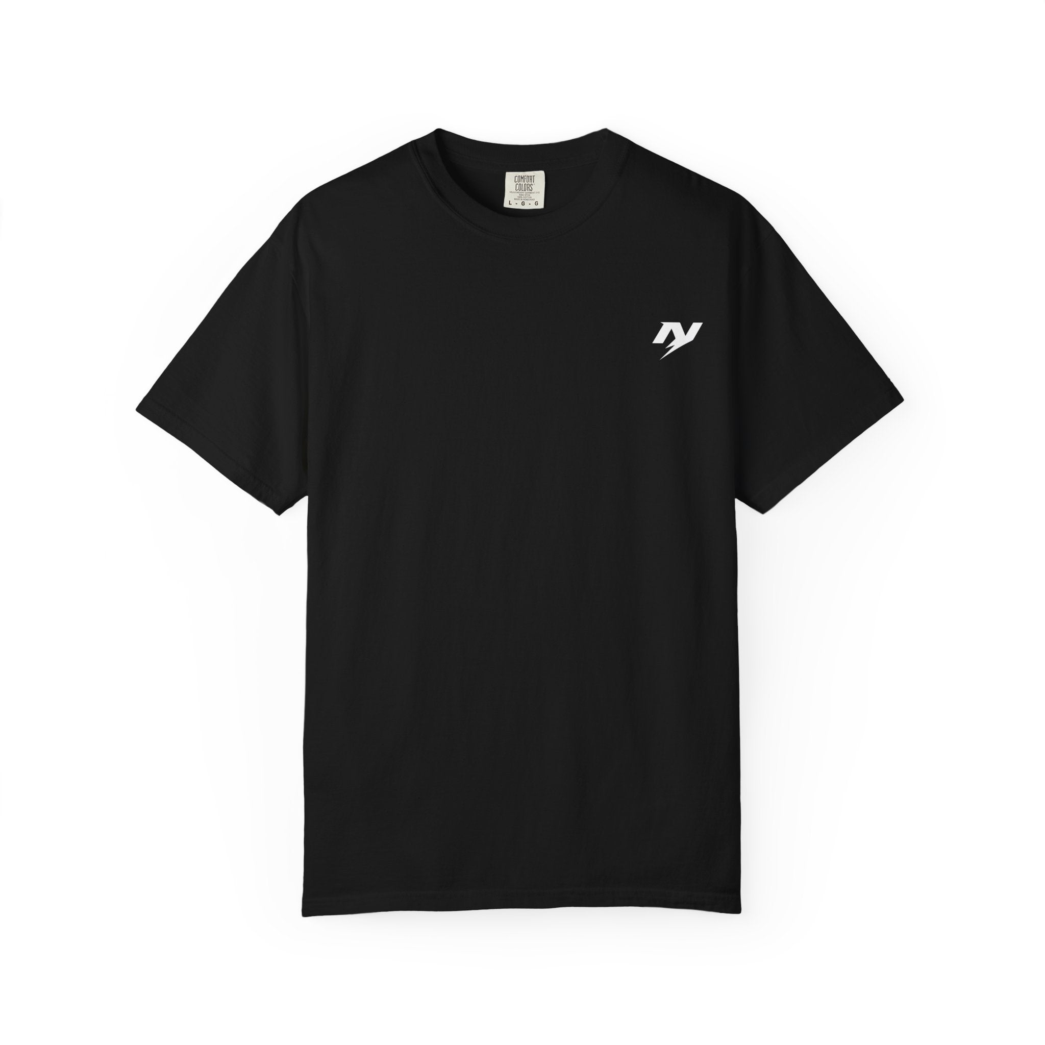 Graphic T-Shirt — Black Stacked Biting Lips Design